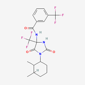 molecular formula C20H21F6N3O3 B12616100 C20H21F6N3O3 