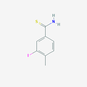 molecular formula C8H8INS B12616109 3-Iodo-4-methylbenzene-1-carbothioamide CAS No. 903522-15-6