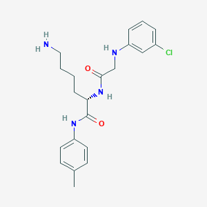 molecular formula C21H27ClN4O2 B12616168 N-(3-Chlorophenyl)glycyl-N-(4-methylphenyl)-L-lysinamide CAS No. 918436-23-4