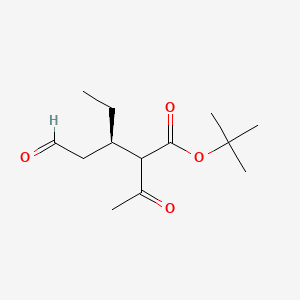 molecular formula C13H22O4 B12616176 tert-butyl (3R)-2-acetyl-3-ethyl-5-oxopentanoate CAS No. 921199-63-5