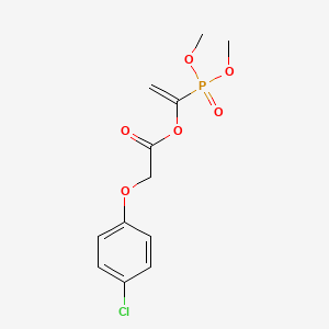molecular formula C12H14ClO6P B12616228 1-(Dimethoxyphosphoryl)ethenyl (4-chlorophenoxy)acetate CAS No. 916905-94-7
