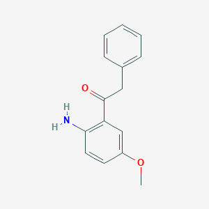molecular formula C15H15NO2 B12616249 Ethanone, 1-(2-amino-5-methoxyphenyl)-2-phenyl- CAS No. 917610-37-8