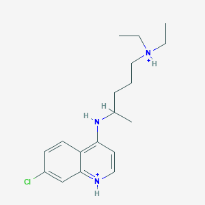 molecular formula C18H28ClN3+2 B1261626 Chloroquine dication 