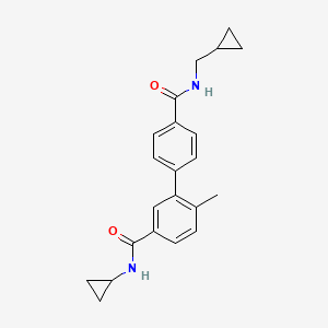 molecular formula C22H24N2O2 B1261627 N~3~-Cyclopropyl-N~4~'-(Cyclopropylmethyl)-6-Methylbiphenyl-3,4'-Dicarboxamide 