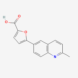 molecular formula C15H11NO3 B12616294 5-(2-Methylquinolin-6-yl)furan-2-carboxylic acid CAS No. 893738-37-9