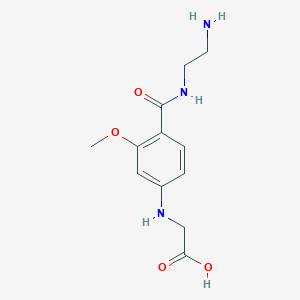 molecular formula C12H17N3O4 B12616316 N-{4-[(2-Aminoethyl)carbamoyl]-3-methoxyphenyl}glycine CAS No. 919772-16-0