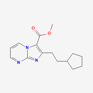 molecular formula C15H19N3O2 B12616343 Methyl 2-(2-cyclopentylethyl)imidazo[1,2-a]pyrimidine-3-carboxylate CAS No. 914219-90-2