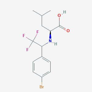molecular formula C14H17BrF3NO2 B12616354 N-[1-(4-Bromophenyl)-2,2,2-trifluoroethyl]-L-leucine CAS No. 919352-43-5