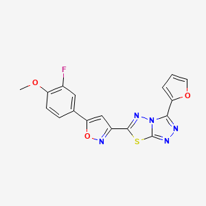 molecular formula C17H10FN5O3S B12616380 C17H10FN5O3S 