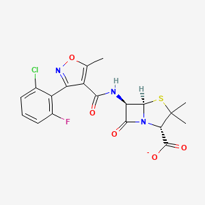 molecular formula C19H16ClFN3O5S- B1261640 氟氯西林(1-) 
