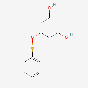 molecular formula C13H22O3Si B12616424 3-{[Dimethyl(phenyl)silyl]oxy}pentane-1,5-diol CAS No. 917387-26-9