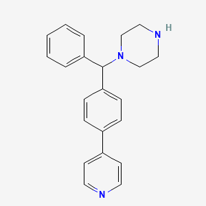 molecular formula C22H23N3 B12616484 1-{Phenyl[4-(pyridin-4-yl)phenyl]methyl}piperazine CAS No. 917807-73-9