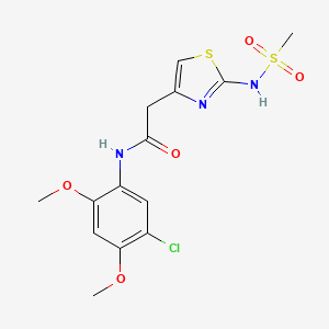 molecular formula C14H16ClN3O5S2 B12616534 C14H16ClN3O5S2 