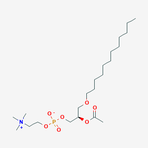 molecular formula C22H46NO7P B1261656 1-Dodecyl-2-acetyl-sn-glycero-3-phosphocholine 