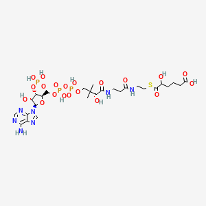 molecular formula C27H44N7O20P3S B1261657 2-hydroxyadipoyl-CoA 