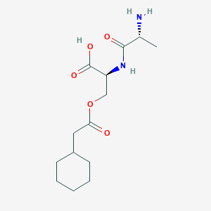 molecular formula C14H24N2O5 B12616572 D-Alanyl-O-(cyclohexylacetyl)-L-serine CAS No. 921933-71-3