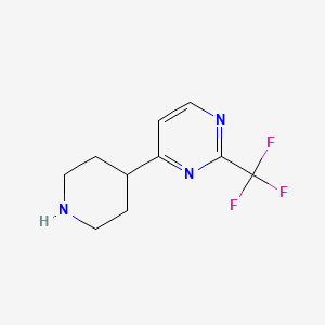 molecular formula C10H12F3N3 B12616633 4-(Piperidin-4-YL)-2-(trifluoromethyl)pyrimidine CAS No. 914299-53-9
