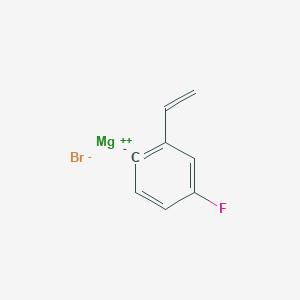 molecular formula C8H6BrFMg B12616685 magnesium;1-ethenyl-3-fluorobenzene-6-ide;bromide CAS No. 918299-26-0