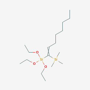 molecular formula C17H38O3Si2 B12616691 Triethoxy[1-(trimethylsilyl)oct-1-EN-1-YL]silane CAS No. 921200-42-2