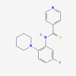 N-(5-fluoro-2-piperidin-1-ylphenyl)pyridine-4-carbothioamide