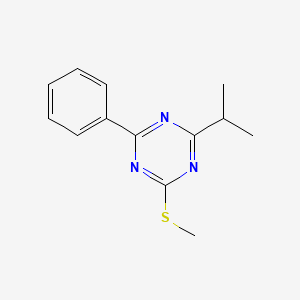 molecular formula C13H15N3S B1261675 2-(Methylthio)-4-phenyl-6-propan-2-yl-1,3,5-triazine 