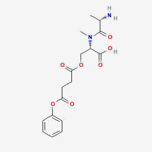 molecular formula C17H22N2O7 B12616763 L-Alanyl-N-methyl-O-(4-oxo-4-phenoxybutanoyl)-L-serine CAS No. 921934-65-8