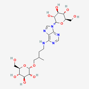 molecular formula C22H35N5O11 B1261679 二氢玉米素-9-N-葡萄糖苷-O-葡萄糖苷 