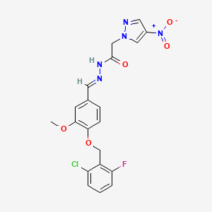 molecular formula C20H17ClFN5O5 B12616836 C20H17ClFN5O5 
