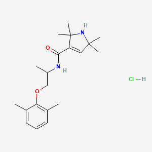 molecular formula C20H31ClN2O2 B1261692 2,2,5,5-tetramethyl-N-(1-methyl-2-(2,6-dimethylphenoxy)ethyl)-2,5-dihydro-1H-pyrrole-3-carboxamide CAS No. 93969-09-6