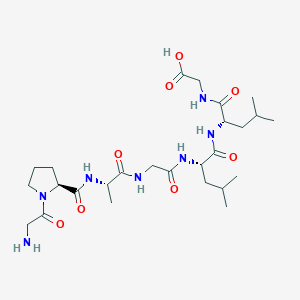 molecular formula C26H45N7O8 B12616920 Glycyl-L-prolyl-L-alanylglycyl-L-leucyl-L-leucylglycine CAS No. 915717-25-8