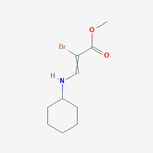 molecular formula C10H16BrNO2 B12616941 Methyl 2-bromo-3-(cyclohexylamino)prop-2-enoate CAS No. 919989-56-3