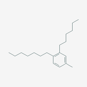 molecular formula C20H34 B12616963 1-Heptyl-2-hexyl-4-methylbenzene CAS No. 917774-37-9