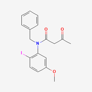 molecular formula C18H18INO3 B12616965 N-Benzyl-N-(2-iodo-5-methoxyphenyl)-3-oxobutanamide CAS No. 922142-23-2