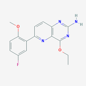 molecular formula C16H15FN4O2 B12616967 4-Ethoxy-6-(5-fluoro-2-methoxyphenyl)pyrido[3,2-d]pyrimidin-2-amine CAS No. 917759-99-0