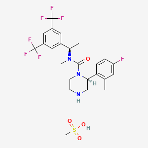 molecular formula C24H28F7N3O4S B1261700 Vestipitant Mesylate CAS No. 334476-64-1