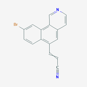 molecular formula C16H9BrN2 B12617011 3-(9-Bromobenzo[h]isoquinolin-6-yl)prop-2-enenitrile CAS No. 919293-24-6