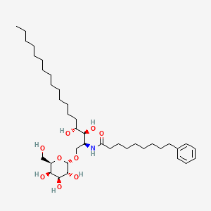molecular formula C39H69NO9 B1261703 1-O-(α-D-半乳吡喃糖基)-N-(9-苯基壬酰基)植物鞘氨醇 