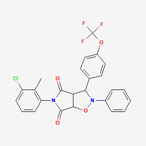 molecular formula C25H18ClF3N2O4 B12617071 C25H18ClF3N2O4 