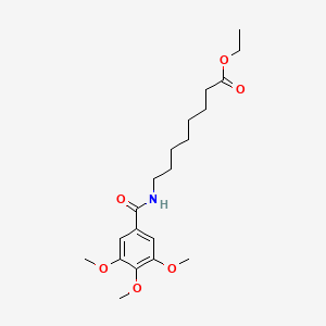 molecular formula C20H31NO6 B12617077 Ethyl 8-(3,4,5-trimethoxybenzamido)octanoate CAS No. 918494-43-6