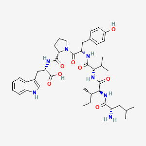 molecular formula C42H59N7O8 B12617083 L-Leucyl-L-isoleucyl-L-valyl-L-tyrosyl-L-prolyl-L-tryptophan CAS No. 914096-28-9