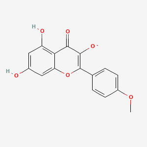 molecular formula C16H11O6- B1261709 山奈酚(1-) 