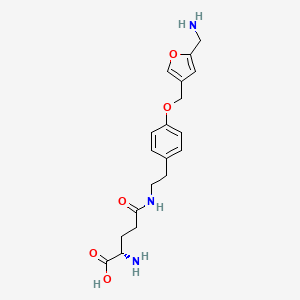 molecular formula C19H25N3O5 B1261710 N-[2-(4-{[5-(氨基甲基)呋喃-3-基]甲氧基}苯基)乙基]-L-谷氨酰胺 