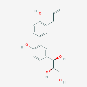 molecular formula C18H20O5 B1261711 赤红木兰酮醇 
