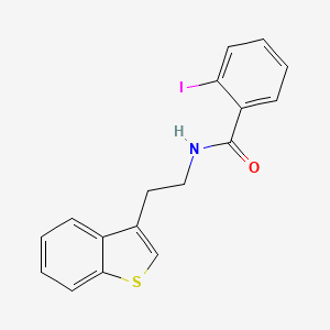 molecular formula C17H14INOS B12617112 N-[2-(1-benzothiophen-3-yl)ethyl]-2-iodobenzamide CAS No. 920537-52-6