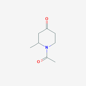 molecular formula C8H13NO2 B12617144 1-Acetyl-2-methylpiperidin-4-one CAS No. 919119-06-5