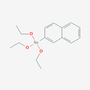 molecular formula C16H22O3Sn B12617150 Triethoxy(naphthalen-2-yl)stannane CAS No. 915696-67-2