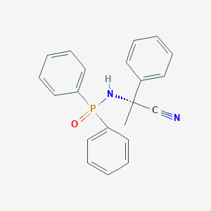 molecular formula C21H19N2OP B12617153 N-[(1R)-1-Cyano-1-phenylethyl]-P,P-diphenylphosphinic amide CAS No. 898288-14-7