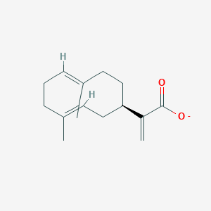 molecular formula C15H21O2- B1261718 Germacra-1(10),4,11(13)-trien-12-oate 