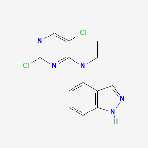 molecular formula C13H11Cl2N5 B12617183 N-(2,5-Dichloropyrimidin-4-yl)-N-ethyl-1H-indazol-4-amine CAS No. 921600-60-4