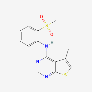 molecular formula C14H13N3O2S2 B12617220 N-[2-(Methanesulfonyl)phenyl]-5-methylthieno[2,3-d]pyrimidin-4-amine CAS No. 917907-42-7